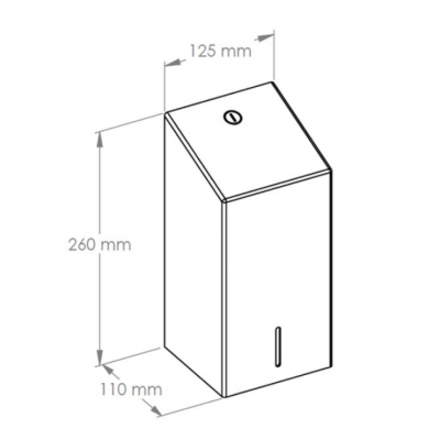 Pojemnik papieru toaletowego MINI Merida Stella stal nierdzewna MATOWA na rolkę o średnicy 19 cm